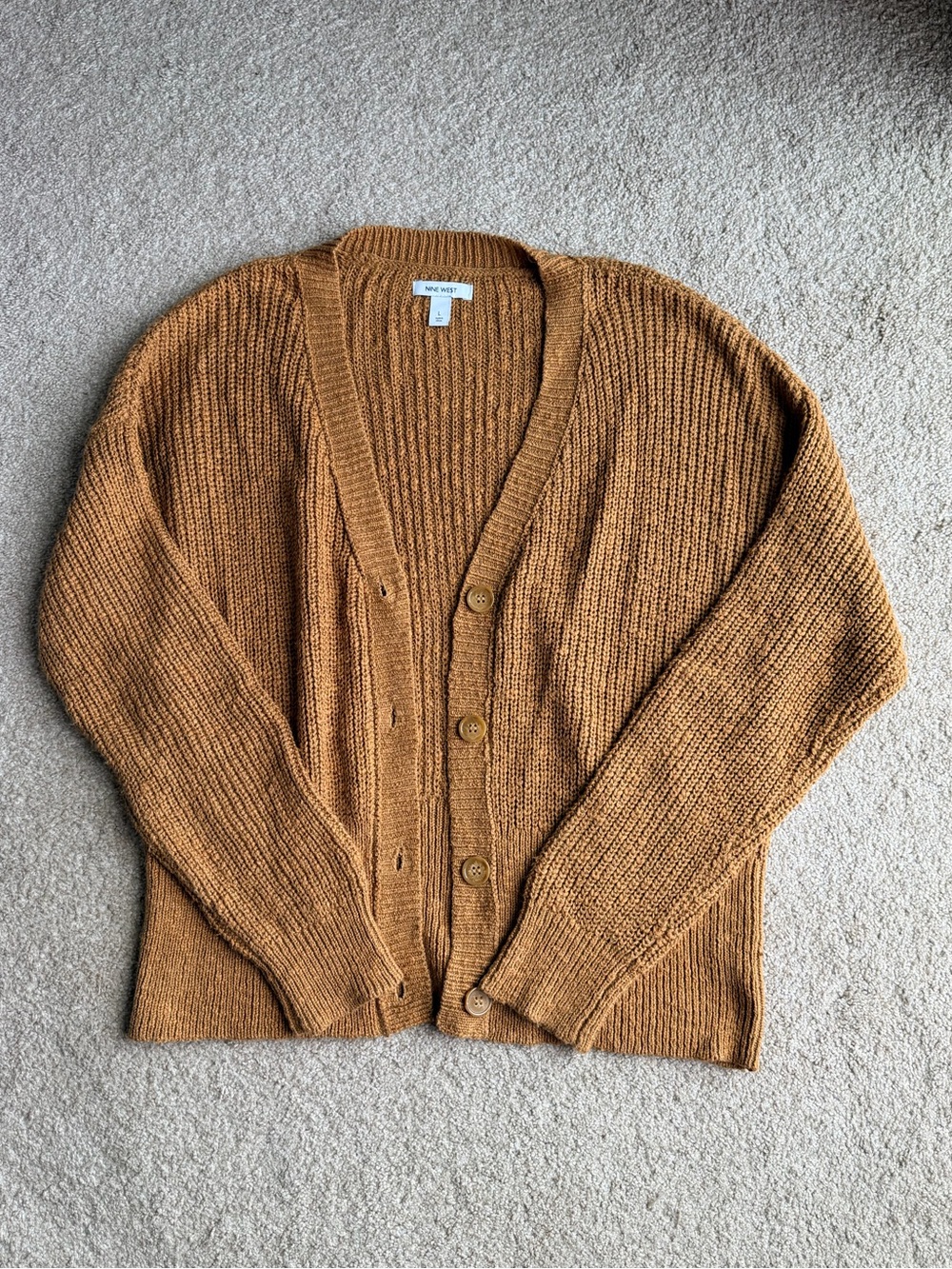 Nine West Button-Front Cardigan LARGE